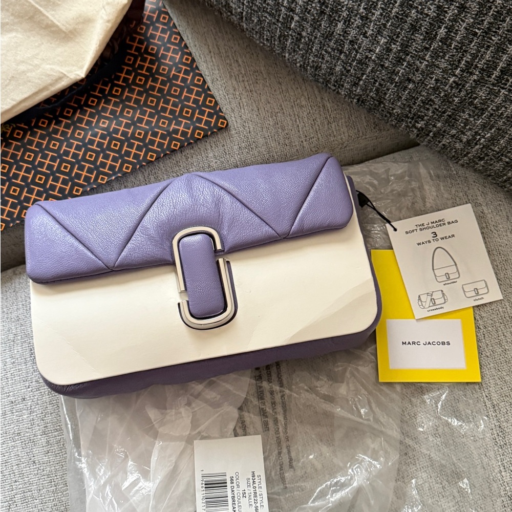 Marc Jacobs Purple double J Bag with Geometric Design